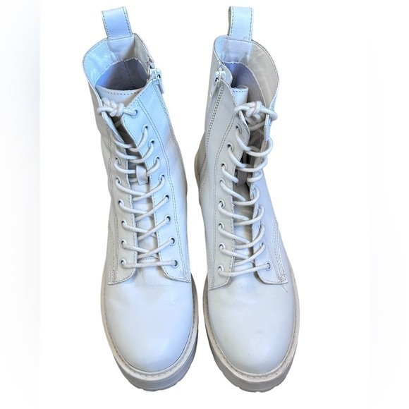 Steve Madden Tornado Combat Boot in White - Picture 5 of 9